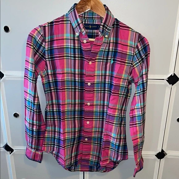 Polo Ralph Lauren Pink Plaid Shirt - Picture 1 of 7
